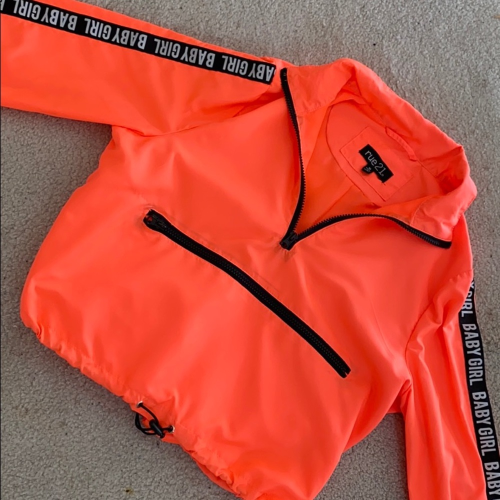 HIGHLIGHTER PINK BABYGIRL WINDBREAKER